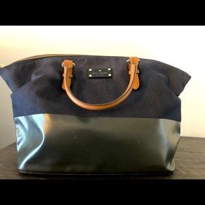 Kate Spade Denim and Black Bag such a cute casual bag
